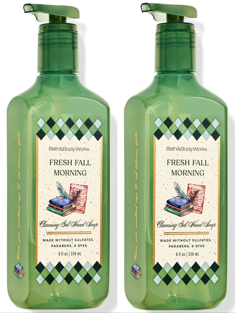 Bath & Body Works Fresh Fall Morning Cleansing Gel Hand Soap Set of 2 NEW RARE